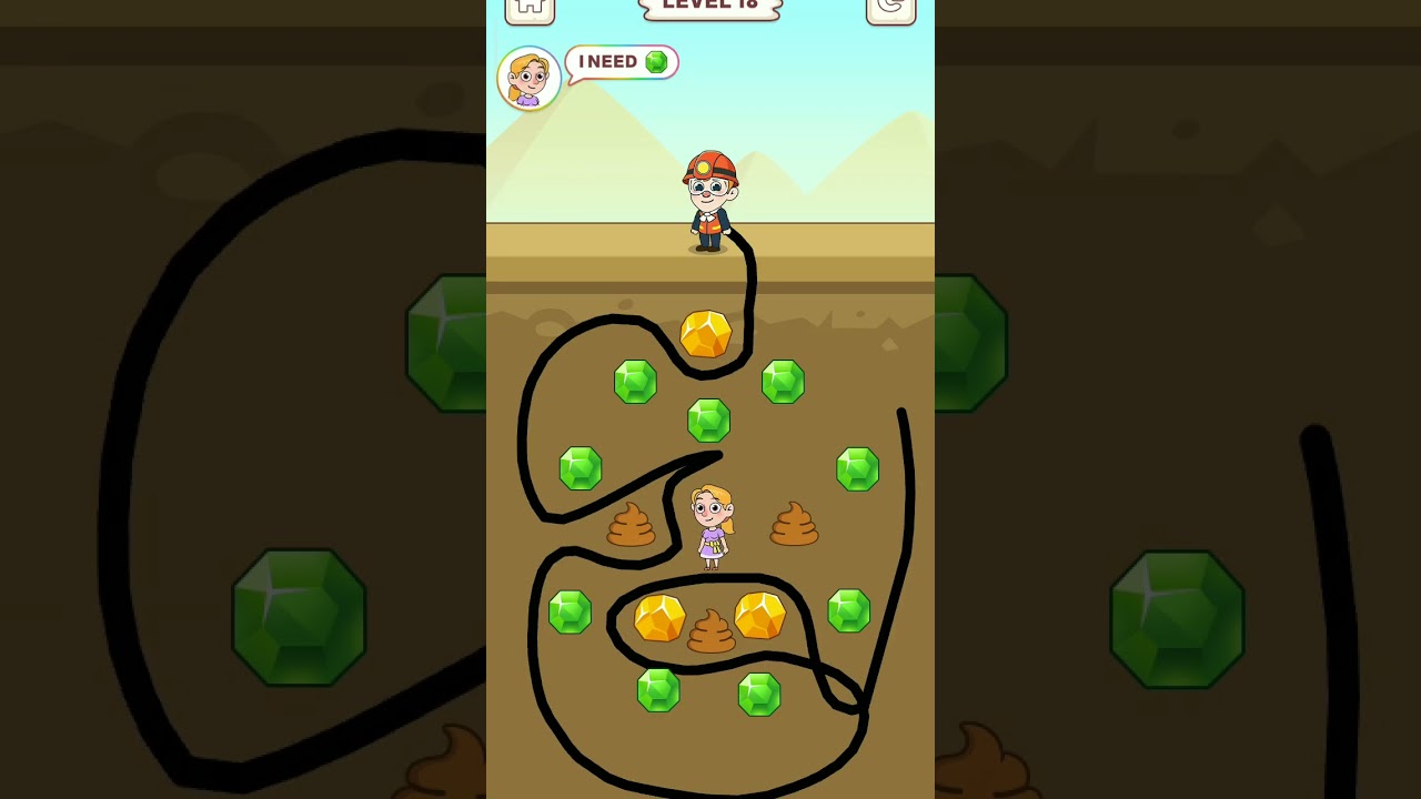 Fast 🚴三 solving level 18 in pull the gold ⚡🔥🔥