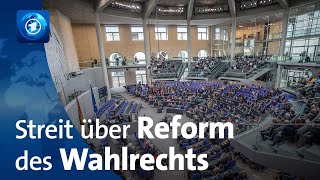 Wahlrechtsreform: Darüber streiten die Parteien im Bundestag