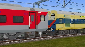 LHB Red coupling ICF Memu Train | Indian Train Simulator 2024 | Railroad MSTS