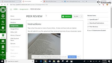 How to set up Peer Reviews in Canvas