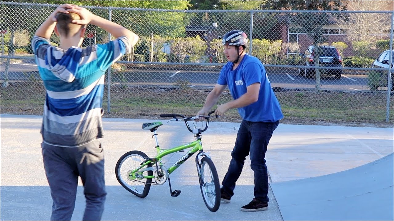 Destroying A Kid'S Bike  Giving Him A Brand New One!