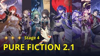 Himeko E3 + Herta E6 & Acheron E0 - Pure Fiction 2.1 Stage 4 (3 Stars) | Honkai: Star Rail