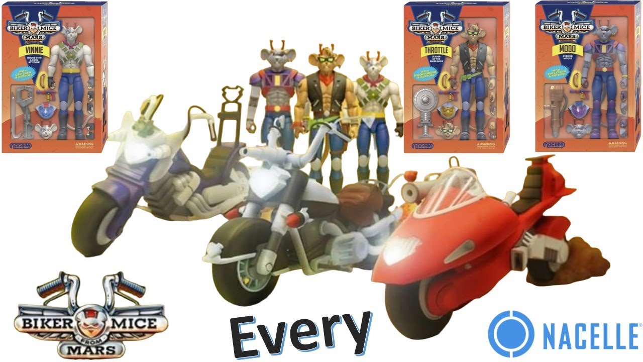 *see newer video* Every Nacelle Biker Mice from Mars Action Figure (Ab Crunch and Helmet /