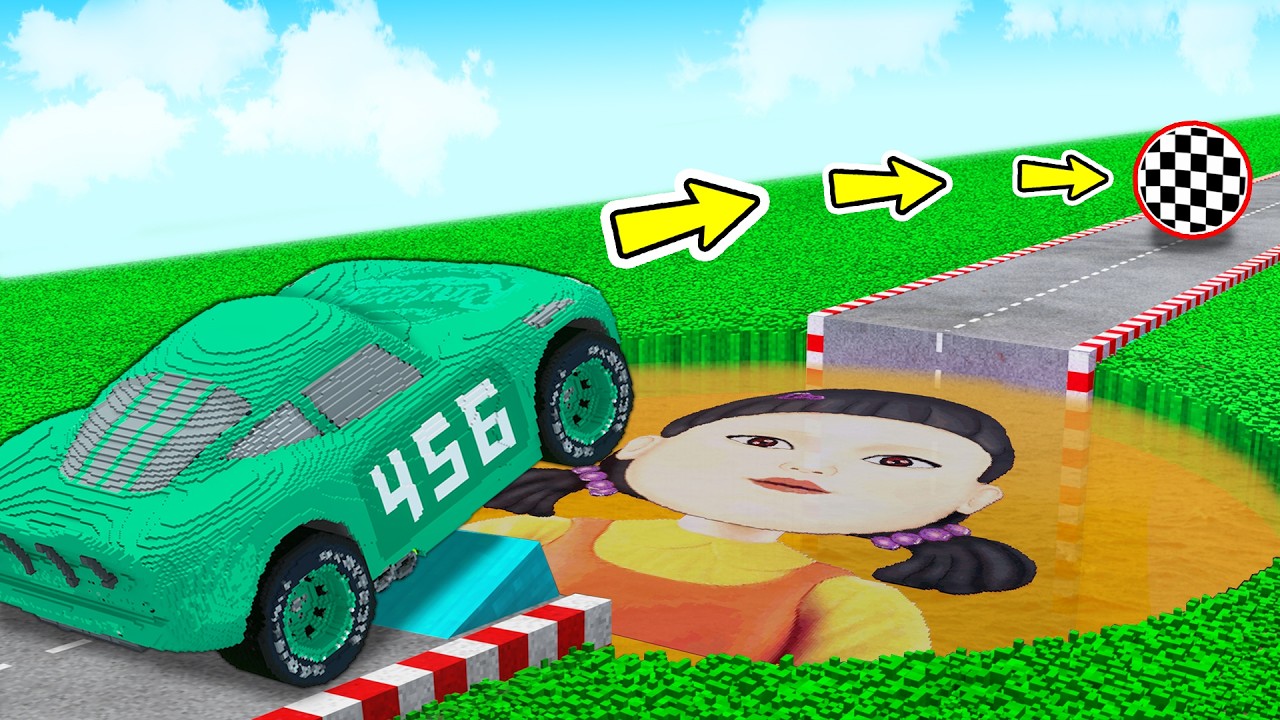 TESTING CARS vs POTHOLES with SQUID GAME in Teardown