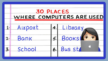 PLACES WHERE COMPUTERS ARE USED | 5 | 10 | 20 | 30 PLACES WHERE COMPUTERS ARE USED