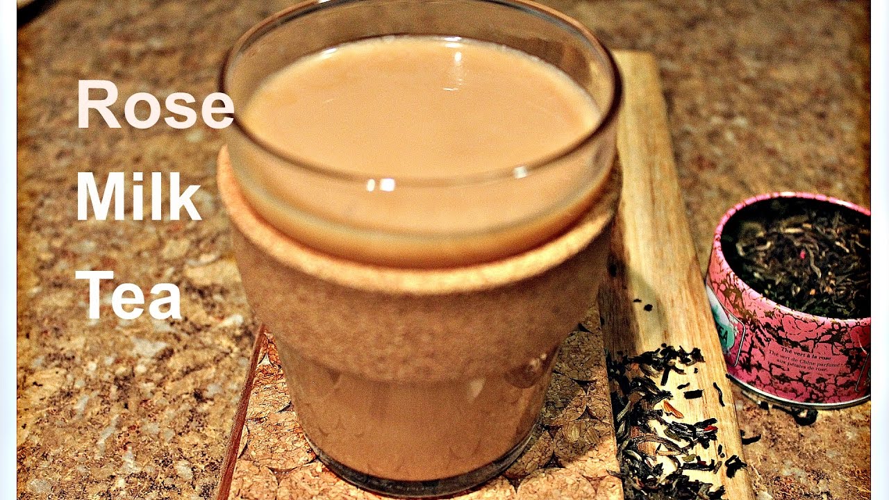 How to make Rose Milk Tea | Vegan - YouTube