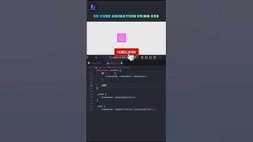 3D Cube Animation with Pure CSS | CSS 3D Cube in 30 Seconds! 💻🔥 #shorts #short #ytshorts #html #yt