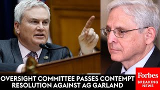 Breaking News Contempt Of Congress Resolution Against Ag Garland Pes House Oversight Committee