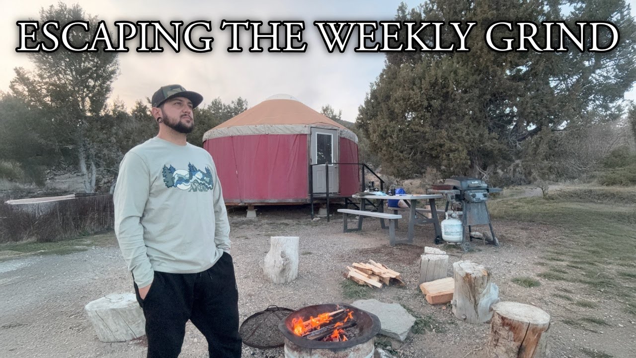 Solo Camping 2 DAYS in a YURT | ESCAPING THE WEEKLY GRIND