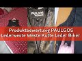 Produktbewertung PAULGOS Lederweste Weste Kutte Leder Biker Rocker Motorrad Clubweste Bikerweste Mot