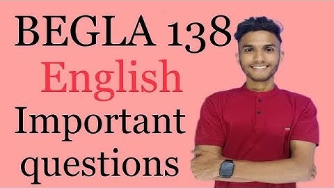 BEGLA 138 ||BLOCK 1 ||  READING AND SPEAKING SKILLS || ENGLISH IGNOU