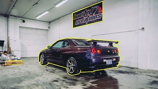 Detailing a Midnight Purple II V-spec R34 GTR | 4K