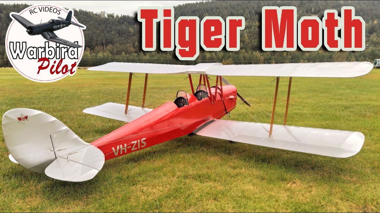 De-Havilland TIGER MOTH 1/6.2 RCモデル RC Plane De Havilland DH 82A Tiger Moth - Seen up close and