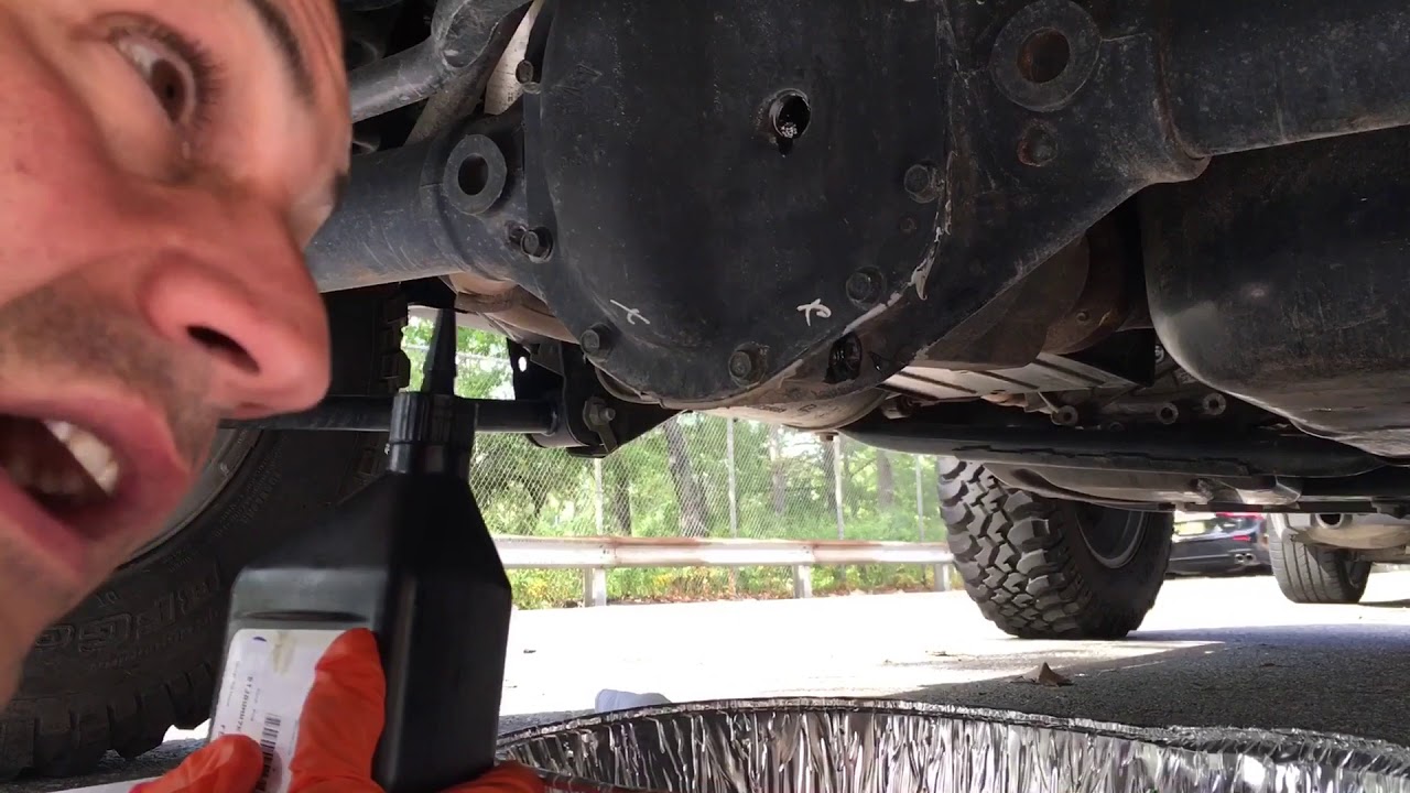 2016 Jeep Wrangler rear differential fluid change - YouTube