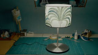 handcrafting a lampshade