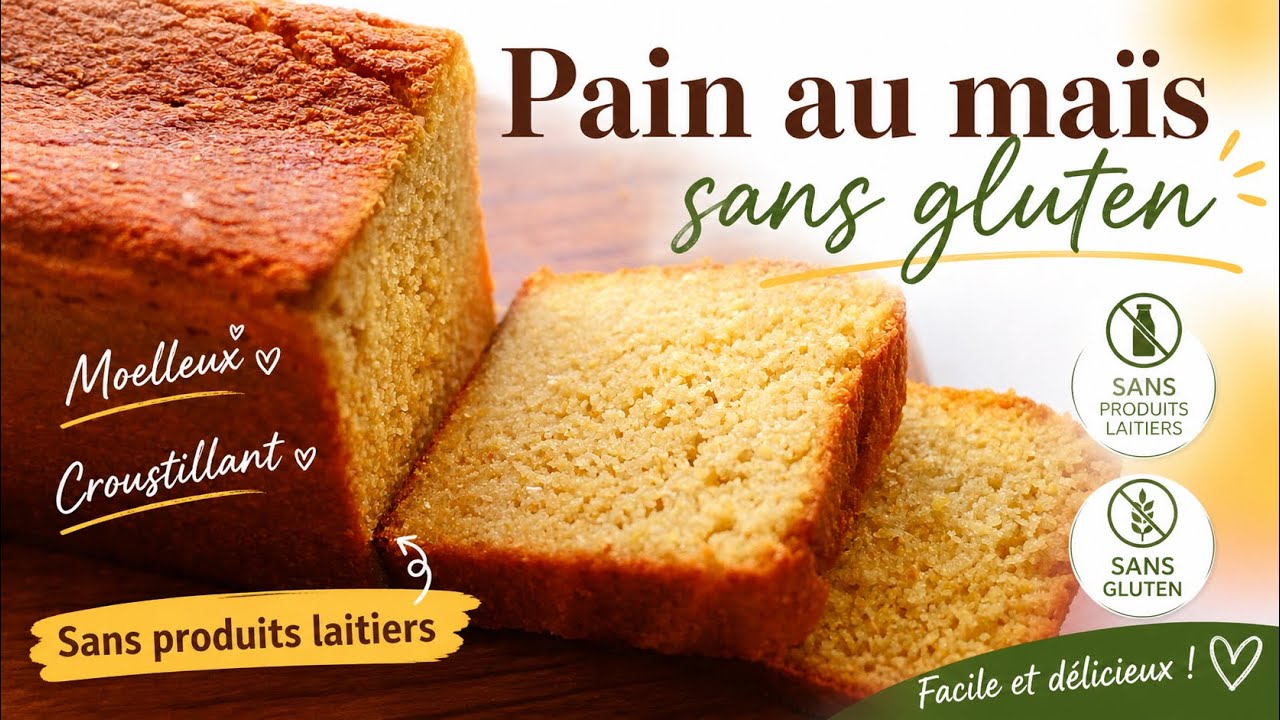 Pain au maïs sans gluten ultra moelleux et croustillant | Recette facile !