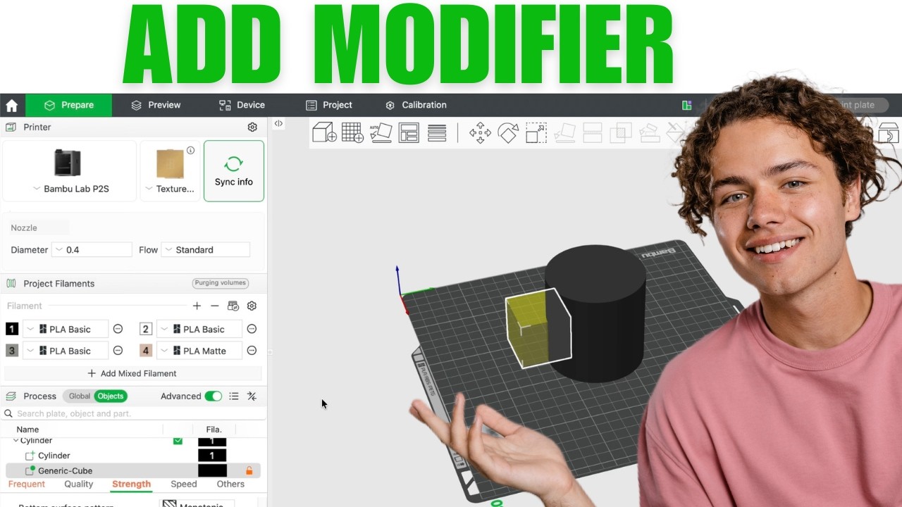 How to Add Modifier in Bambu Studio Slicer - YouTube