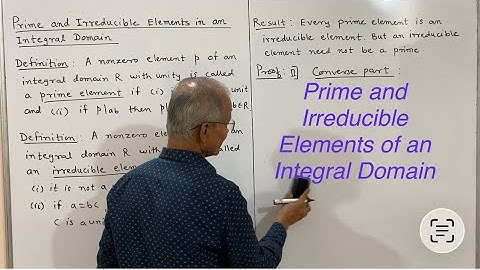 Prime and Irreducible Elements in an Integral Domain 