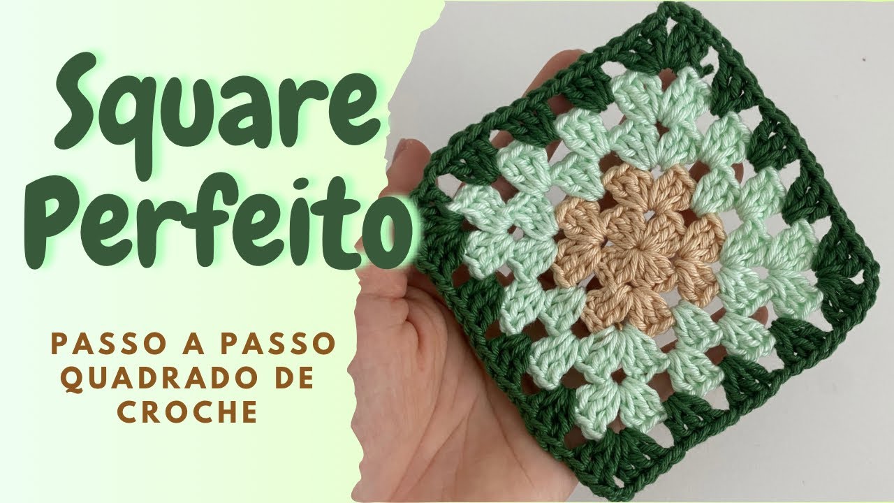 Quadrado de Crochê Perfeito | Square de Crochê Fácil Passo a Passo | DIY Tutorial