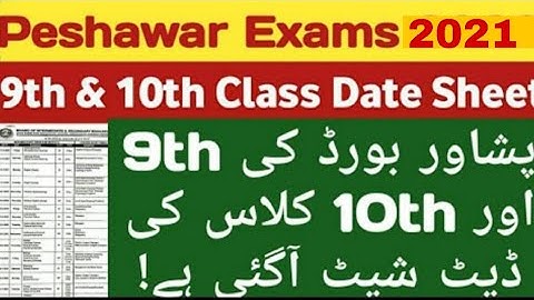 #kpkknowledgeHub #DateSheet #matricexams #Bisep Date sheet for matric || Peshawar board || 9th, 10th