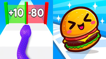 Food Run VS Snake Run MAX Level Android iOS Gameplay 