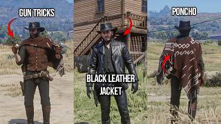 Black Leather Jacket, Poncho &amp; Gun Tricks In RDR2 | Step By Step Installation guide | RDR2 Mods