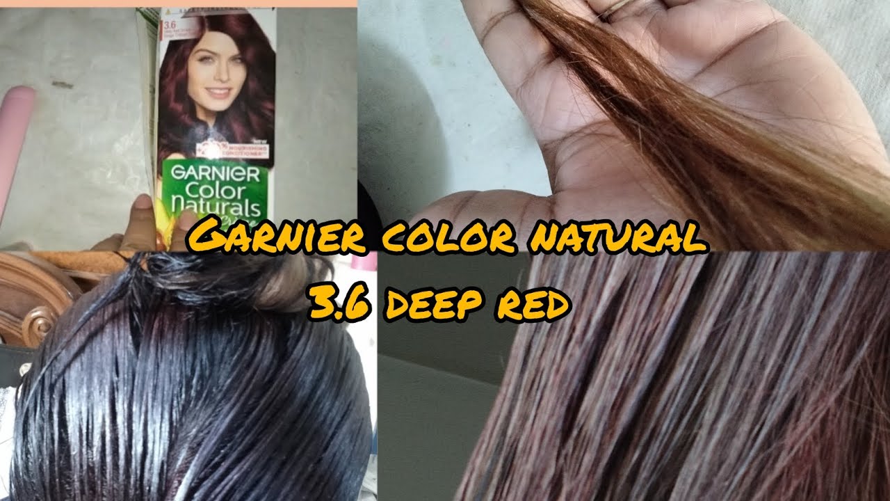 Garnier color natural 3.6 deep red hair dye must try on your hair ️it