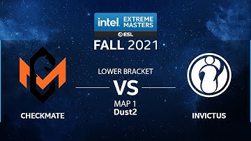 CS:GO - Checkmate vs. Invictus [Dust2] Map 1 - IEM Fall Closed Qualifiers 2021 - AS