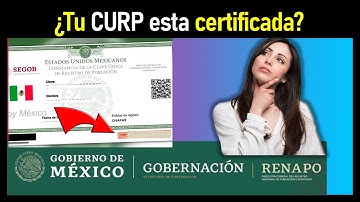 como saber si mi curp esta certificada
