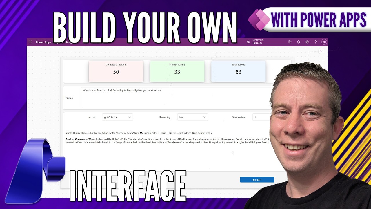 Создайте собственный интерфейс ИИ в Power Apps с помощью Microsoft Foundry