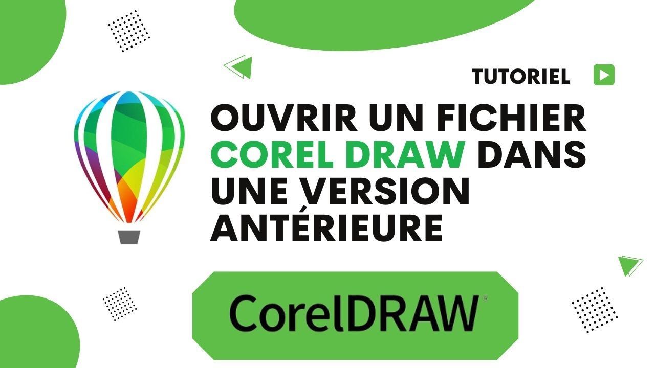 Comment ouvrir un fichier corel draw dans une version antérieure - YouTube