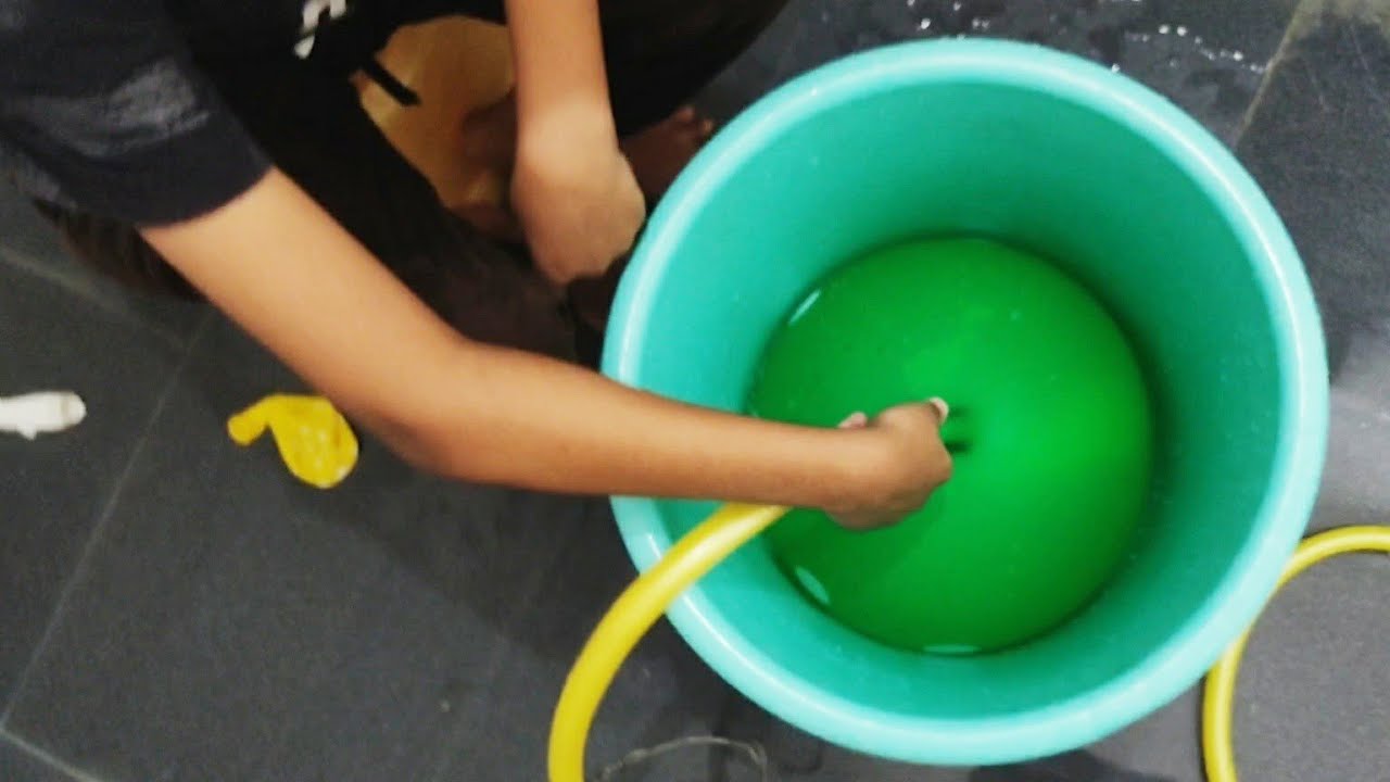 Adi Play with Water Balloon & water Balloon pop Sound Effects & Water balloon pop in bucket