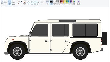 How To Draw Land Rover Defender in MS Paint #mspaintdrawings #computerpainting #mspaintcartoon