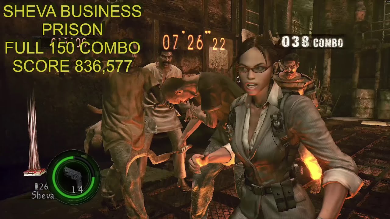 Resident Evil 5 | The Mercenaries Reunion | Sheva Business | Prison | Full 150 Combo
