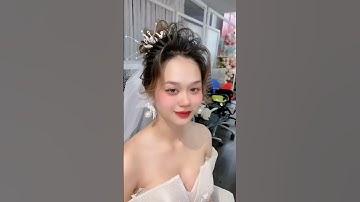 Kiểu tóc búi cao học viên làm tại lớp cô Hạnh