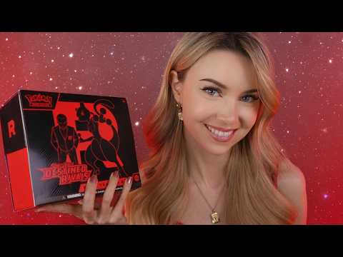Tingly Pokemon ASMR Trigger Words To Sleep To | Destined Rivals Unboxing