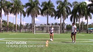 Footwork - Toe taps through cones - Soccer Training Videos