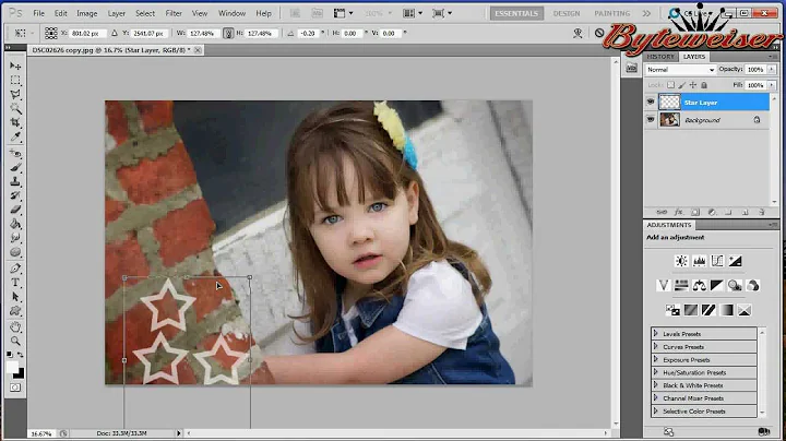 Byteweiser Photoshop CS5 Tutorial #2: Intro to Layers