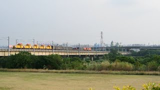 2019/10-富岡廠迴8263次(迴送工程車RC*5),頭前溪橋通過.