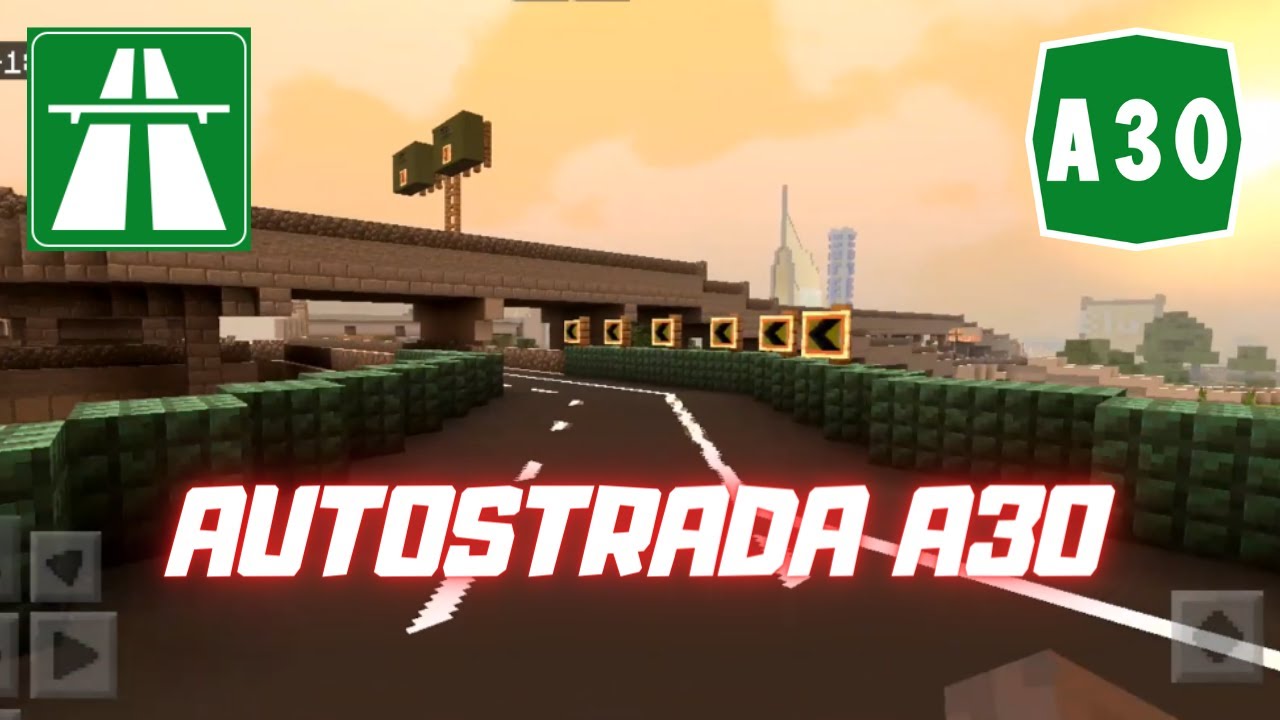 Minecraft Freeway Ride - Autostrada A30 : FULL ROUTE from A26 to BARGIO [Driving in Gianimarca]