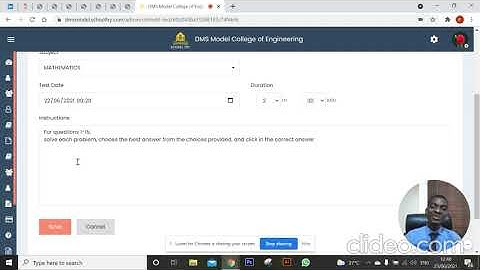 HERE IS A VIDEO GUIDING ON SETTING UP A CBT TEST OR EXAM!       ENJOY AND HAPPY WEEKEND!