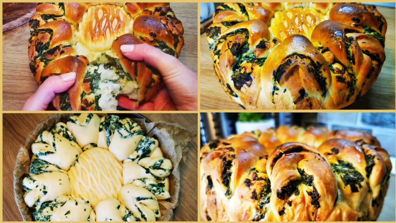 Пикантный пирог со шпинатом 👌 Пушистый высокий и очень вкусный АСМР