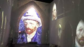 The finale of self-portraits in 'Van Gogh: The Immersive Experience' in Globe Life Park, Arlington