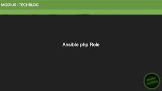 Ansible php role