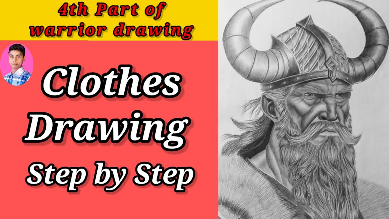 Battle Robe Drawing 4th part of warrior drawing||How to draw realistic clothes #drawing # ...