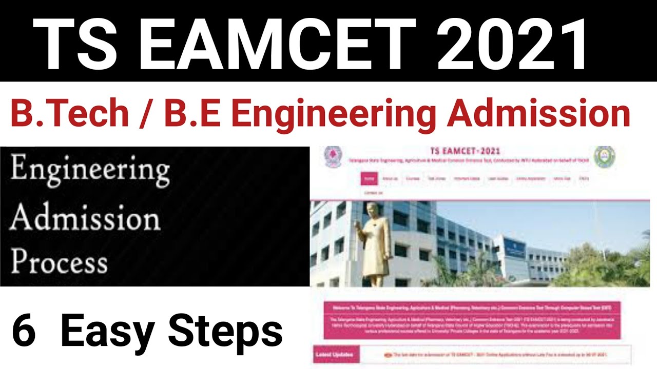 BE B.Tech Admission Process in Telangana| TS Eamcet 2021 Engineering Admission Process
