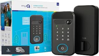 myQ Secure View 3 in 1 Smart Lock with 2K HDR Video Doorbell Camera