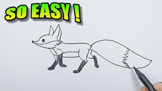 how to draw a fox easy step by step easy drawings
