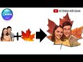 Canva tutorial digital art  insert photo to maple leaf