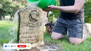 Repairing a Child's Marble Tablet Headstone